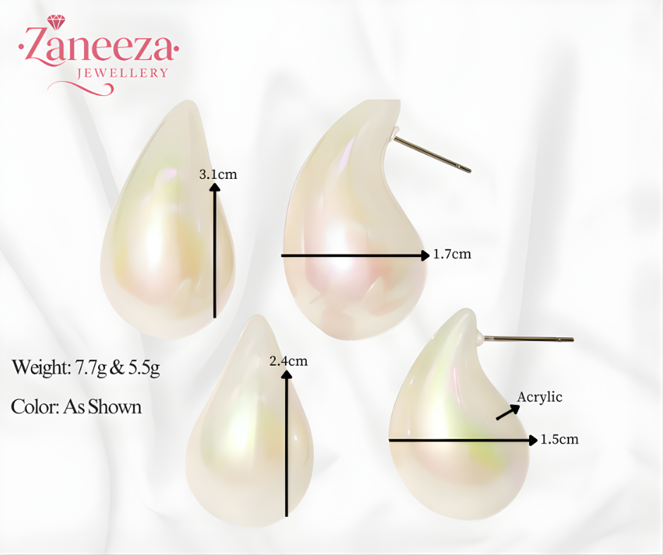 Classic Pastel Glow Pearl Drop Studs