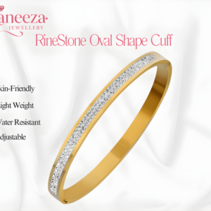 Close up of rhinestone oval shape bracelet for women luxury sparkling bracelet Pakistan