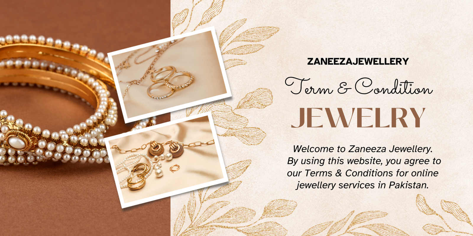 Zaneeza Jewellery terms and conditions policy page banner